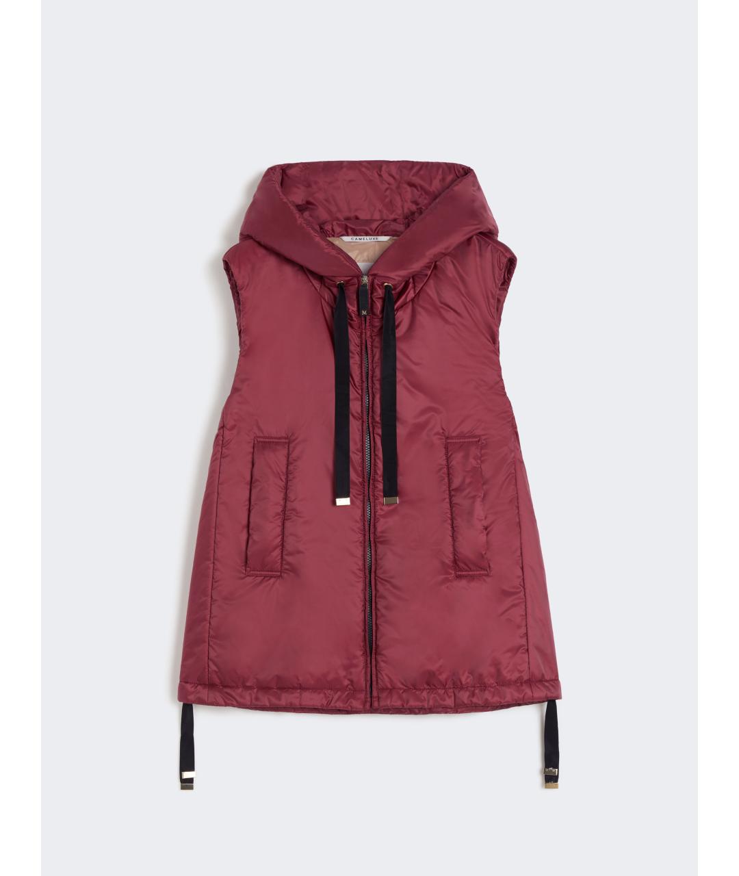 MAX MARA THE CUBE Бордовый полиэстеровый жилет, фото 5