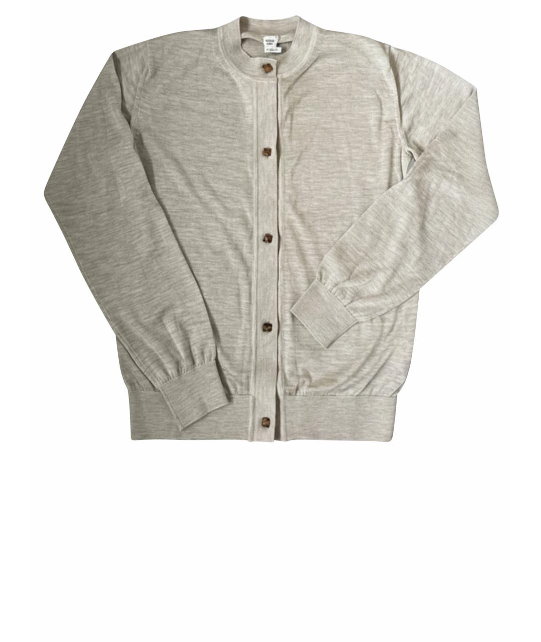 HERMES Бежевый кашемировый кардиган, фото 1