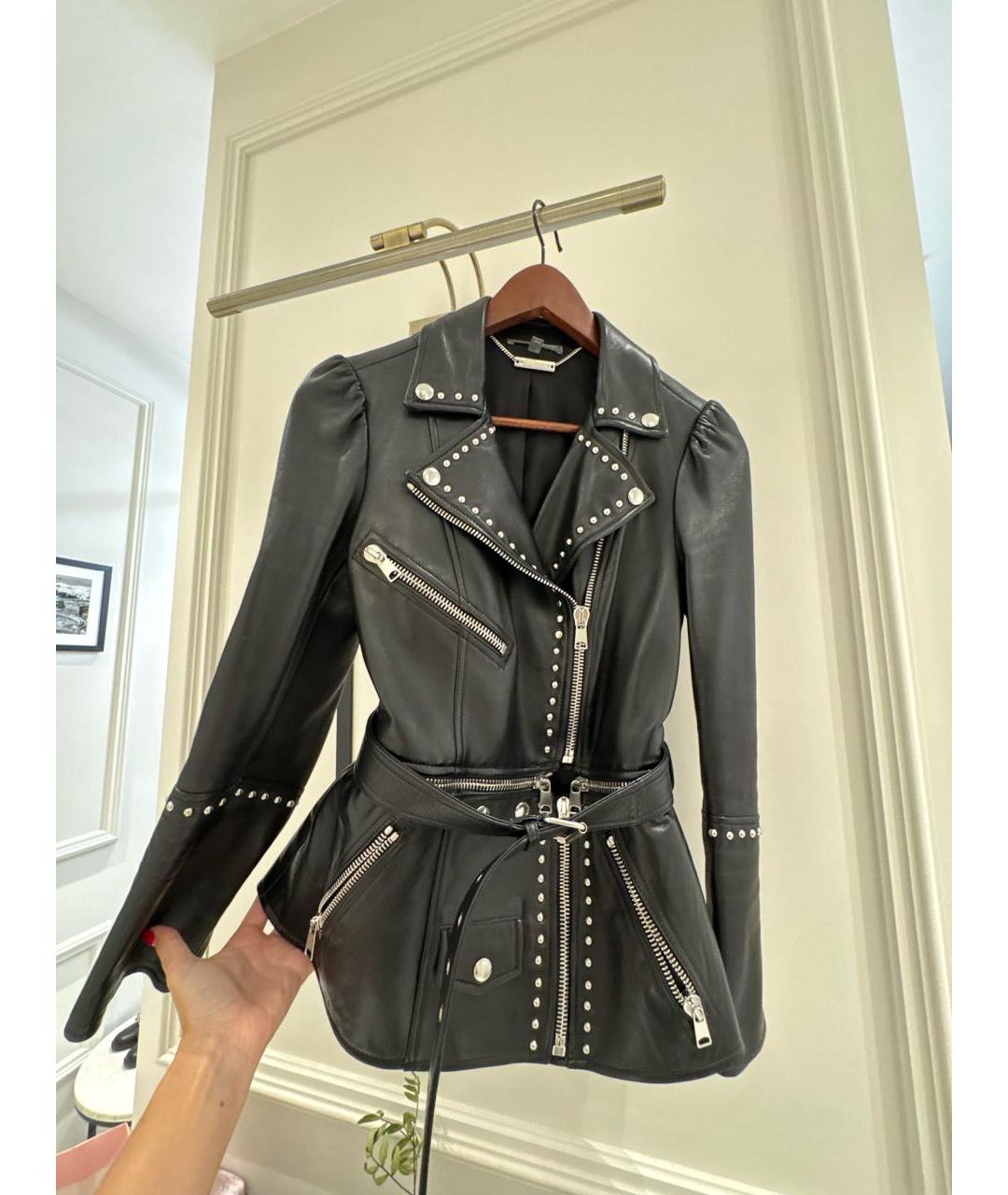 ALEXANDER MCQUEEN Черная кожаная куртка, фото 2