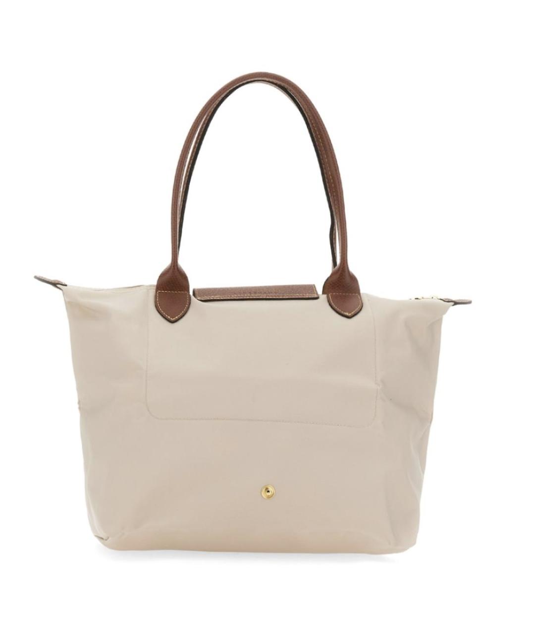 LONGCHAMP Бежевая тканевая сумка тоут, фото 3