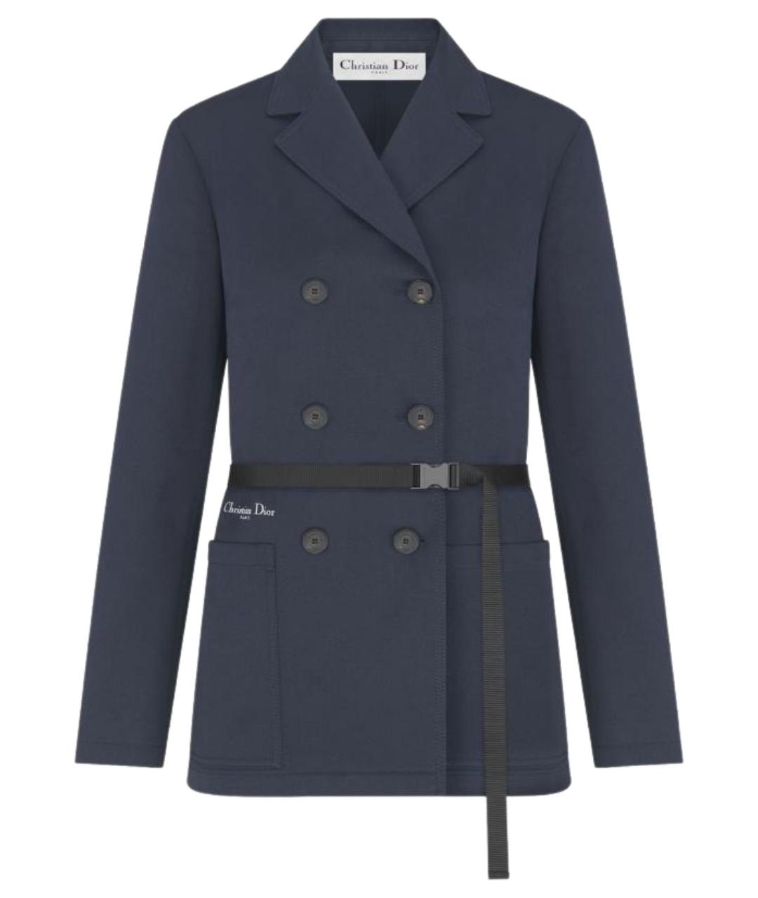 CHRISTIAN DIOR Темно-синий жакет/пиджак, фото 1
