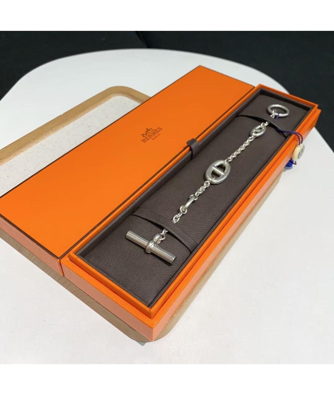 HERMES Серебрянный серебряный браслет, фото 2