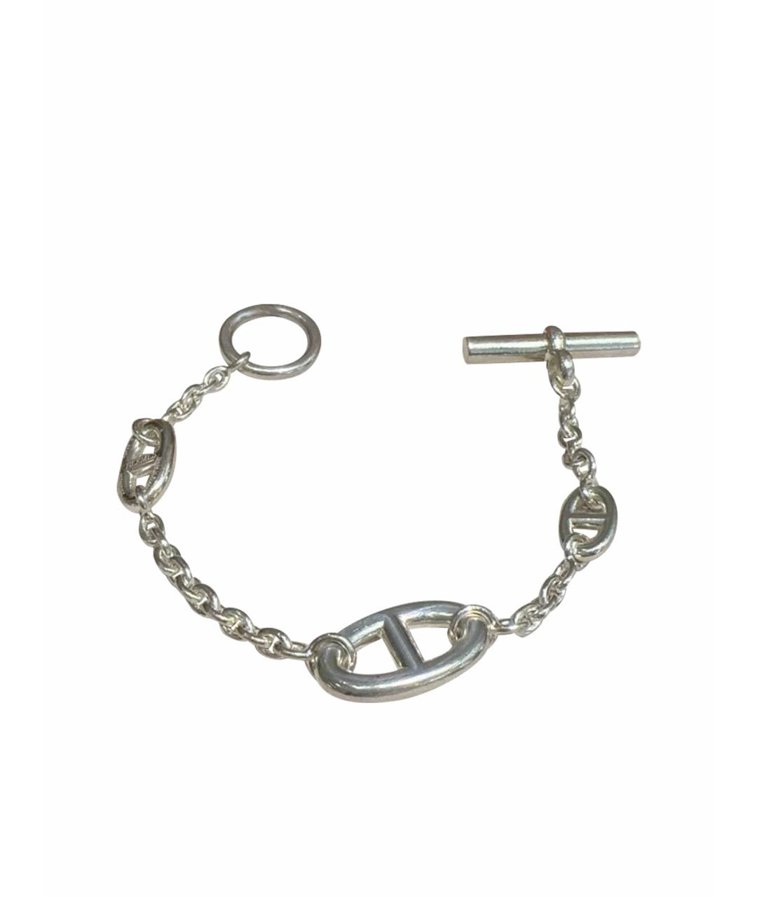 HERMES Серебрянный серебряный браслет, фото 1