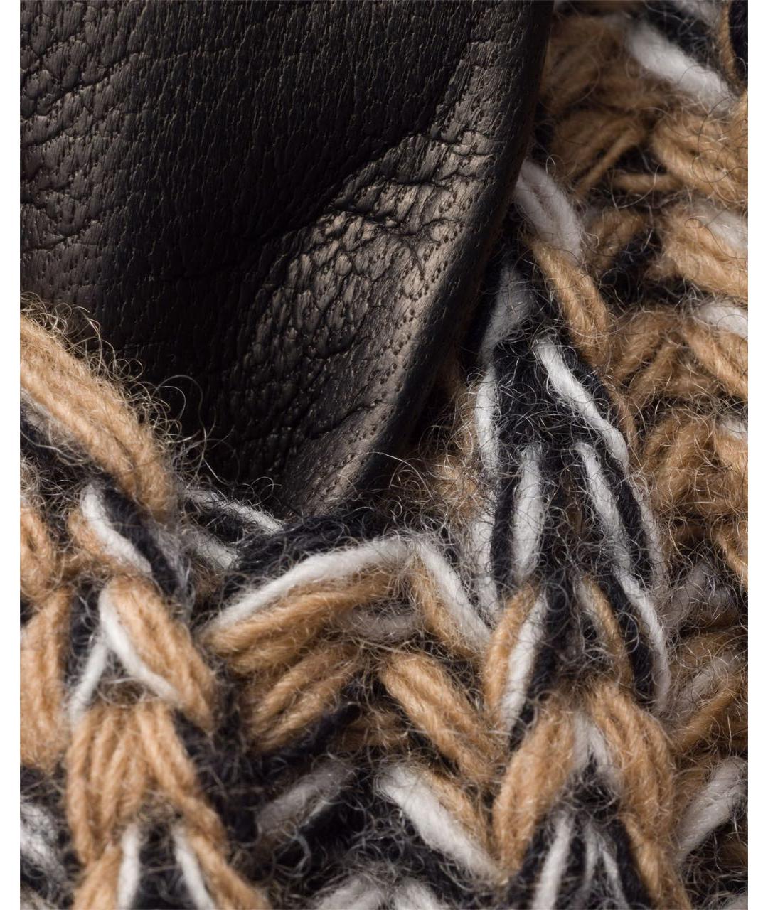 PRADA Коричневые кожаные перчатки, фото 3