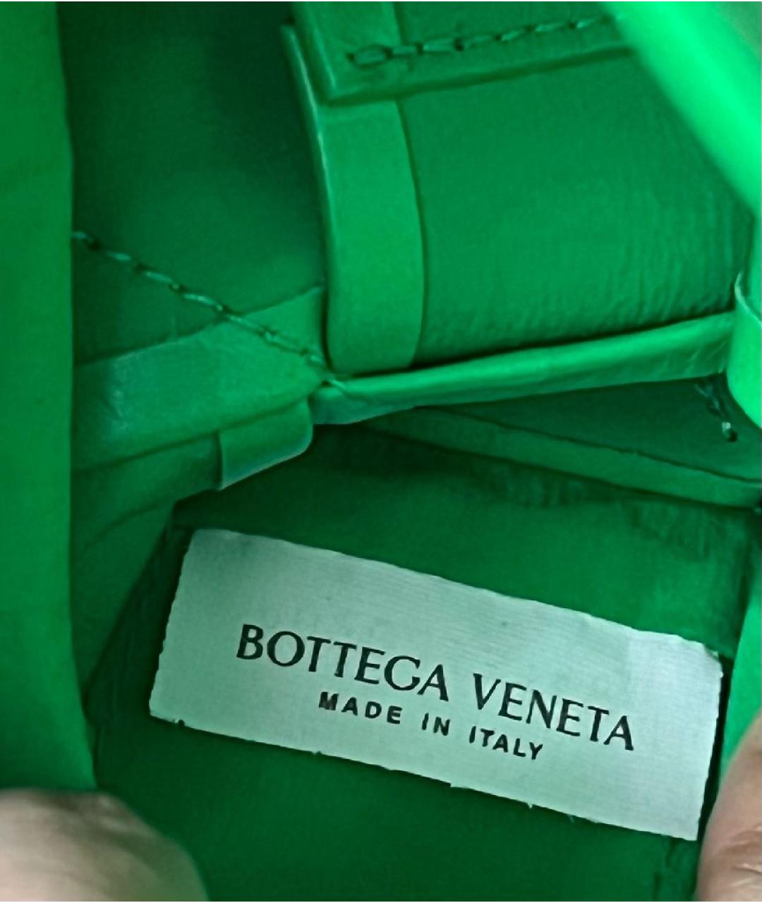 BOTTEGA VENETA Зеленая кожаная сумка через плечо, фото 6