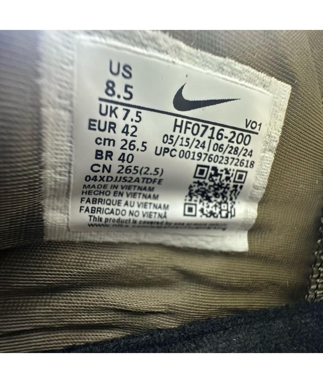 NIKE Бежевые кожаные высокие кроссовки / кеды, фото 7