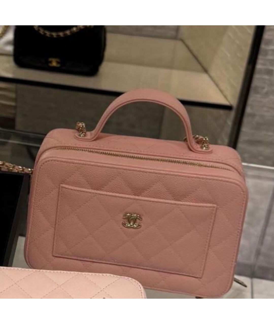CHANEL Розовая кожаная сумка через плечо, фото 3