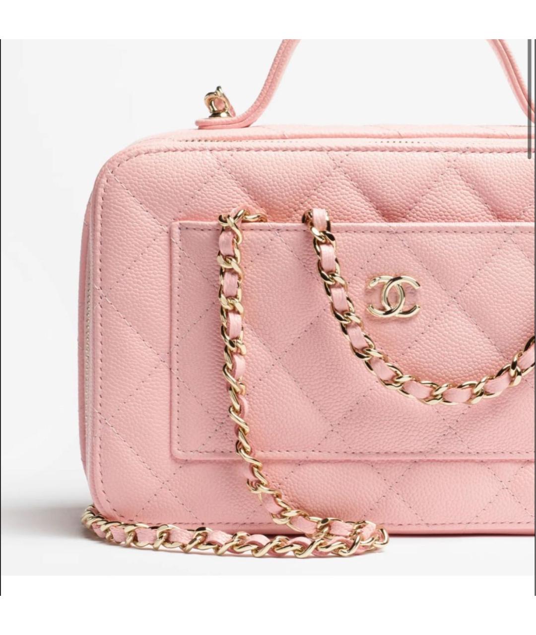 CHANEL Розовая кожаная сумка через плечо, фото 5