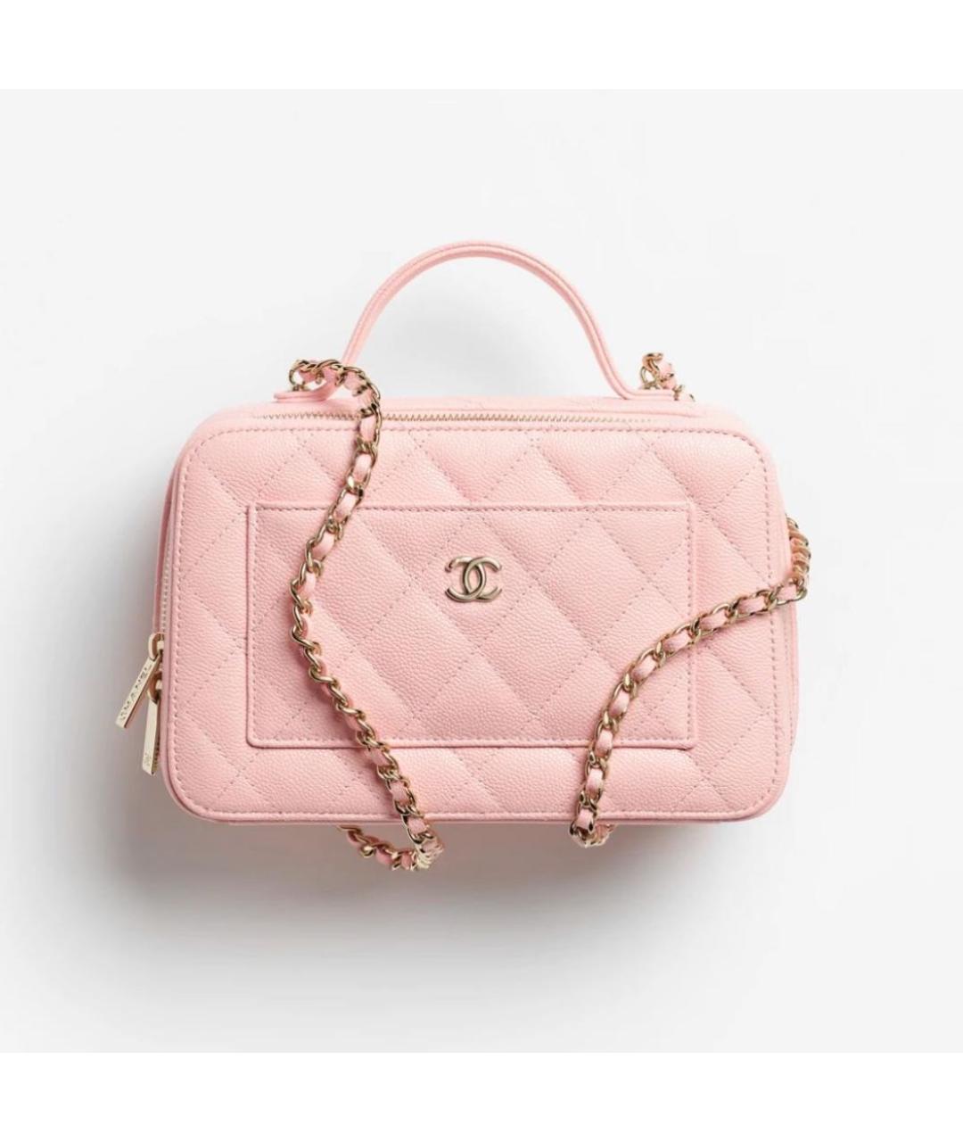 CHANEL Розовая кожаная сумка через плечо, фото 8