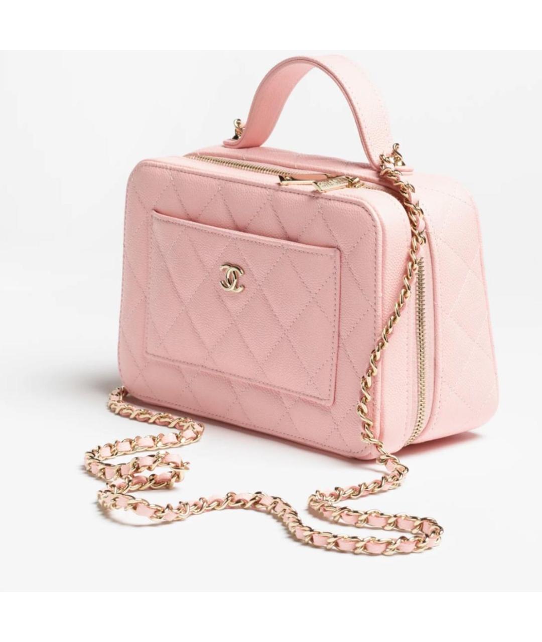 CHANEL Розовая кожаная сумка через плечо, фото 2