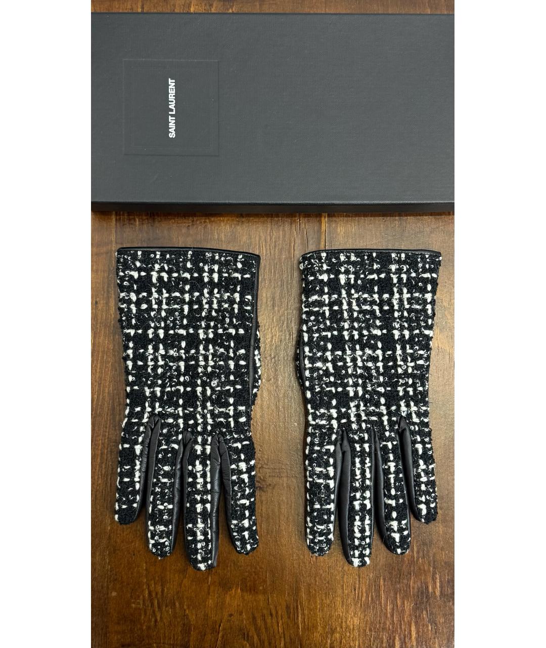 SAINT LAURENT Мульти шерстяные перчатки, фото 5