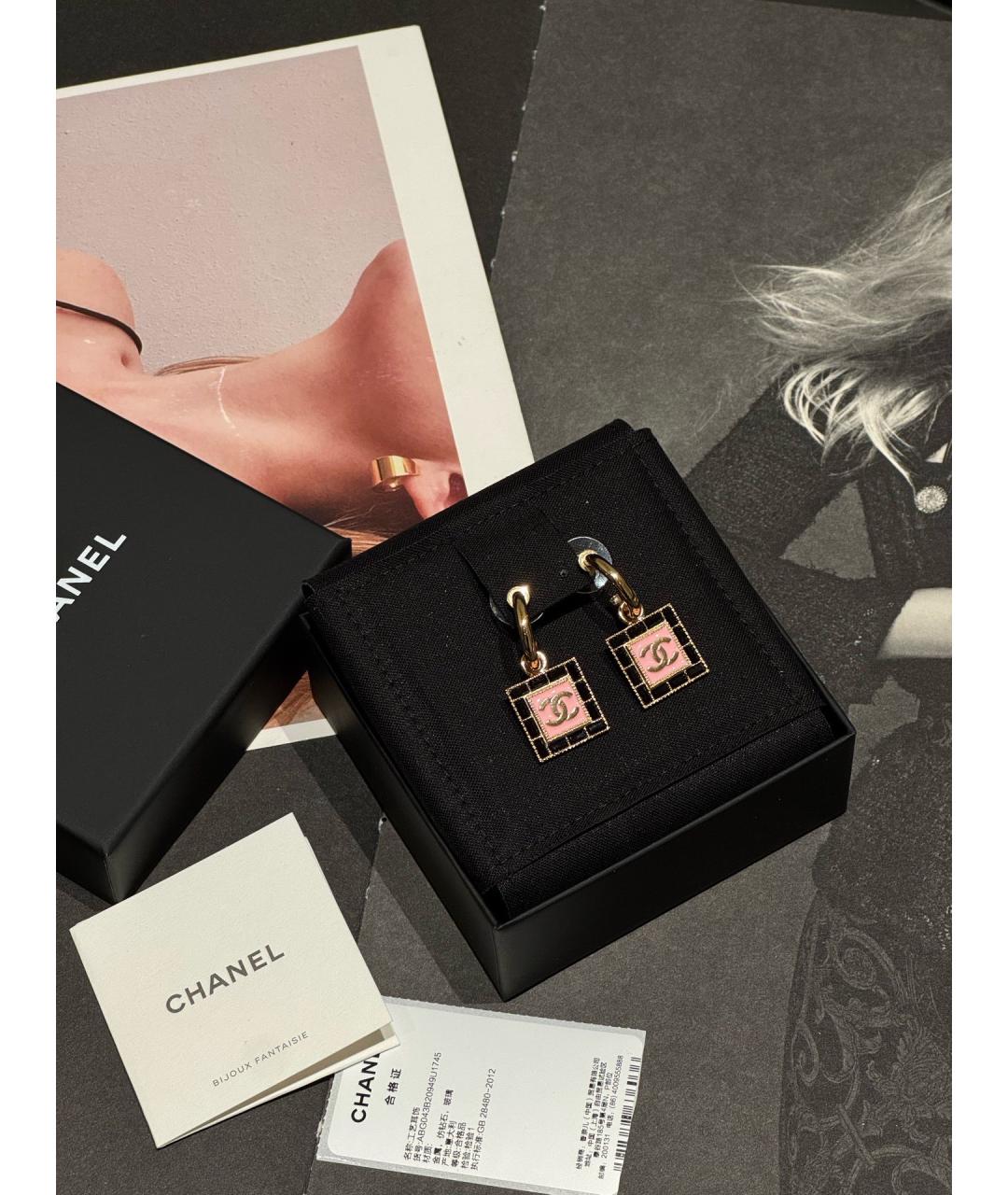 CHANEL Золотые металлические серьги, фото 5
