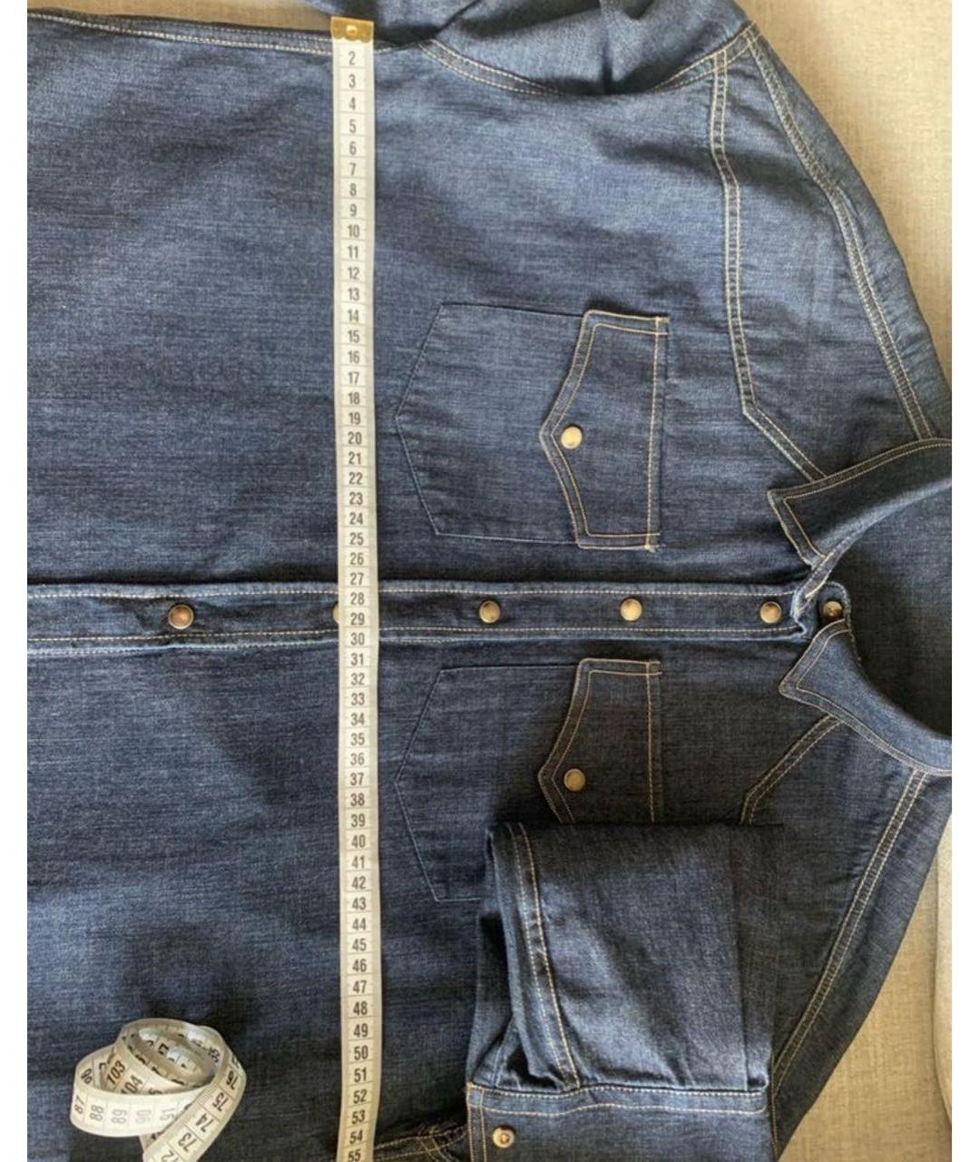 BRUNELLO CUCINELLI Темно-синяя деним рубашка, фото 4