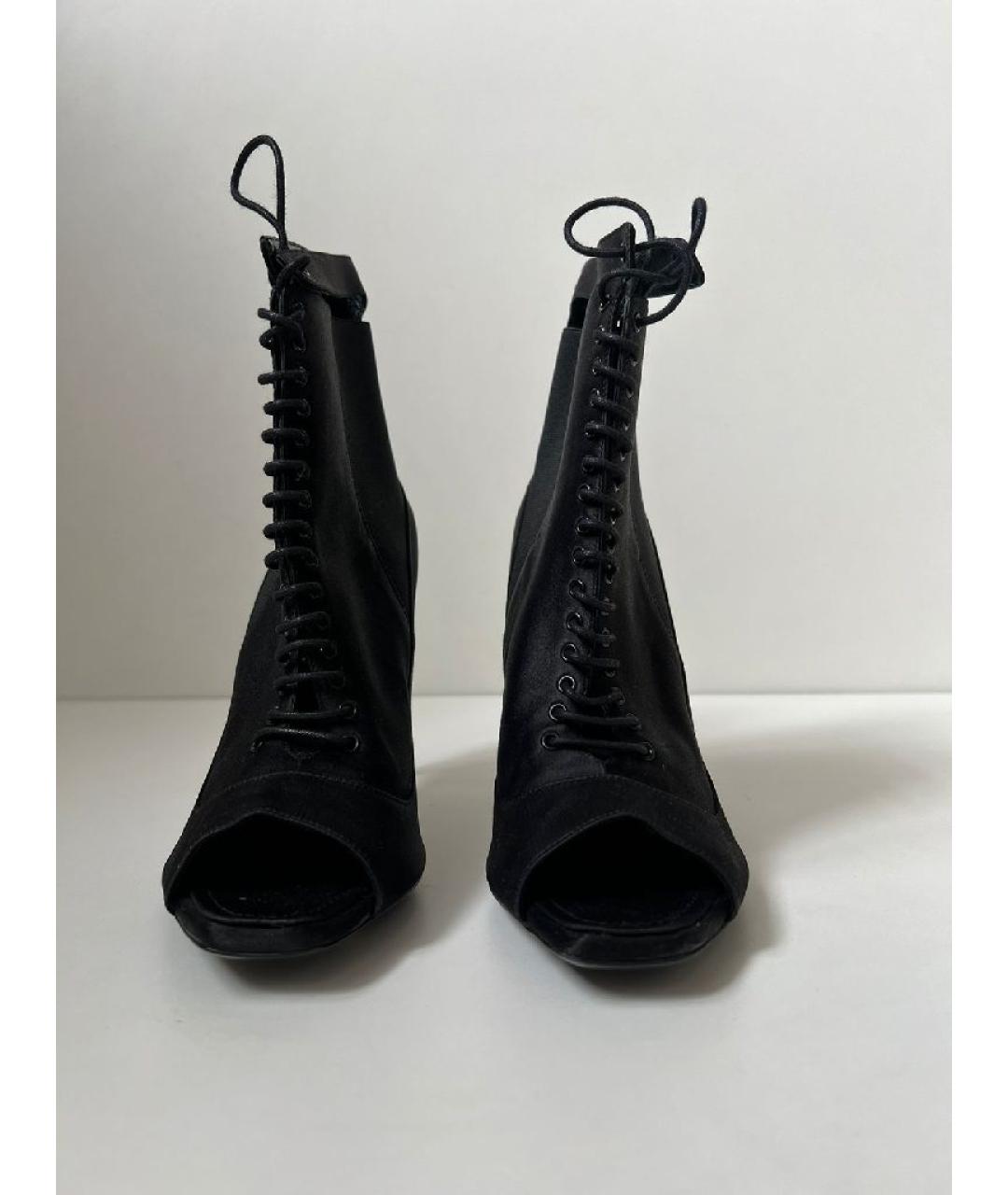 CHRISTIAN DIOR Черные текстильные босоножки, фото 2