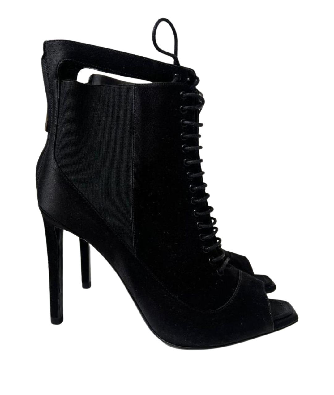 CHRISTIAN DIOR Черные текстильные босоножки, фото 1