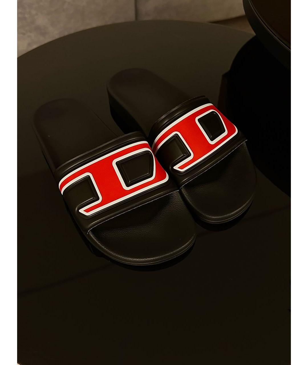 DIESEL Черные шлепанцы, фото 2