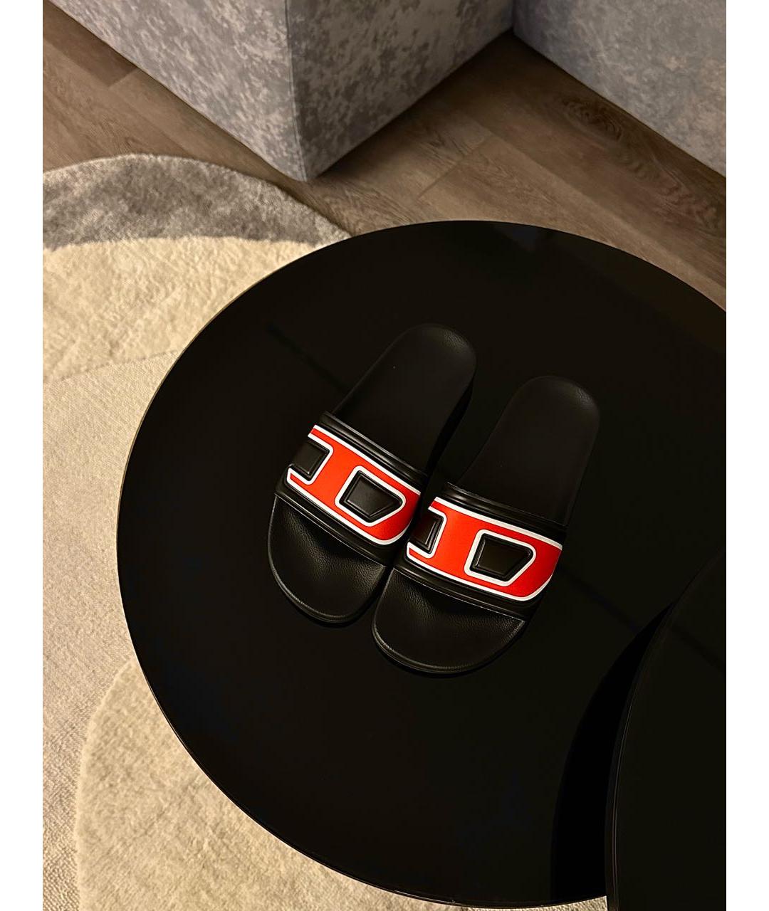 DIESEL Черные шлепанцы, фото 3