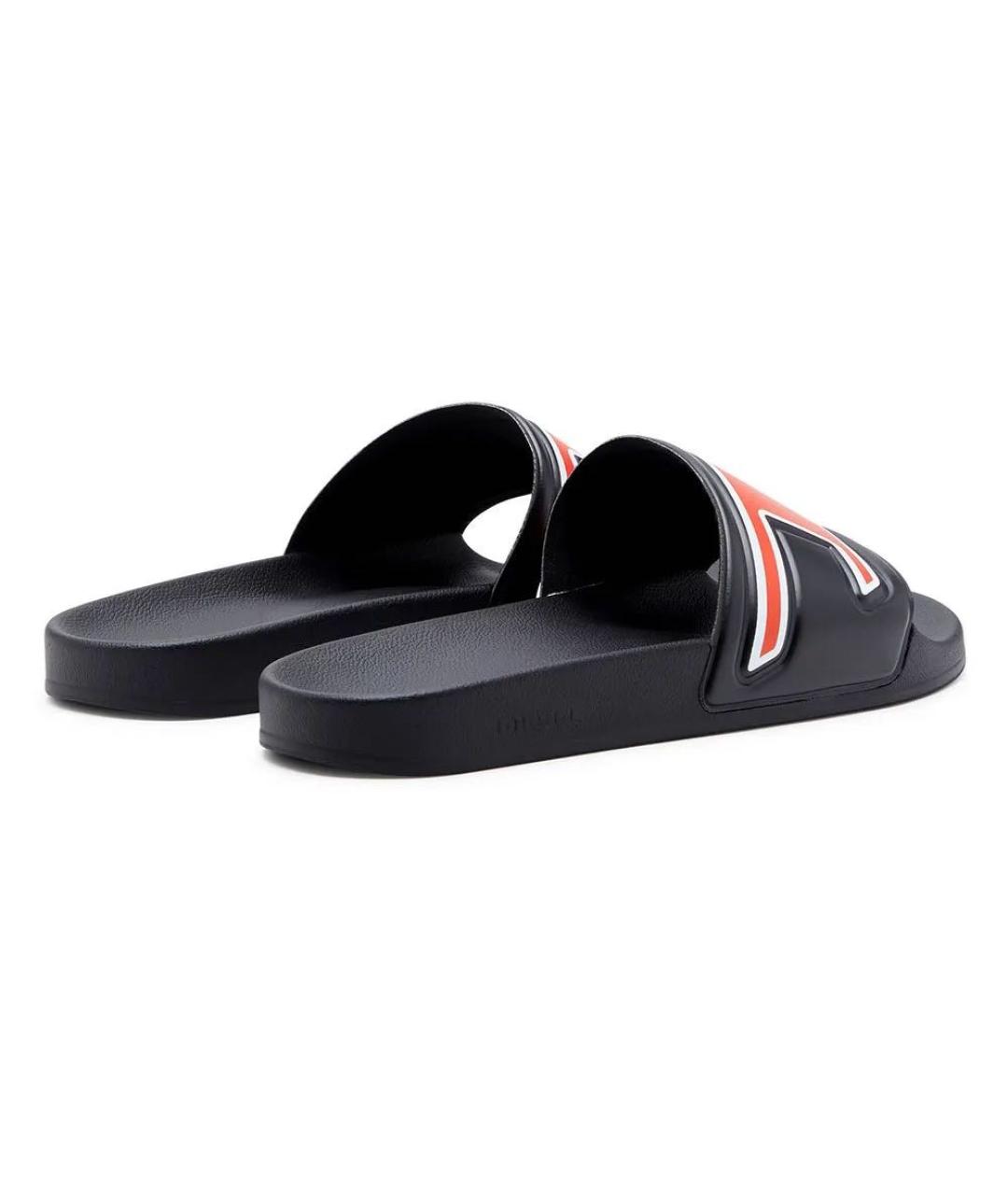DIESEL Черные шлепанцы, фото 4