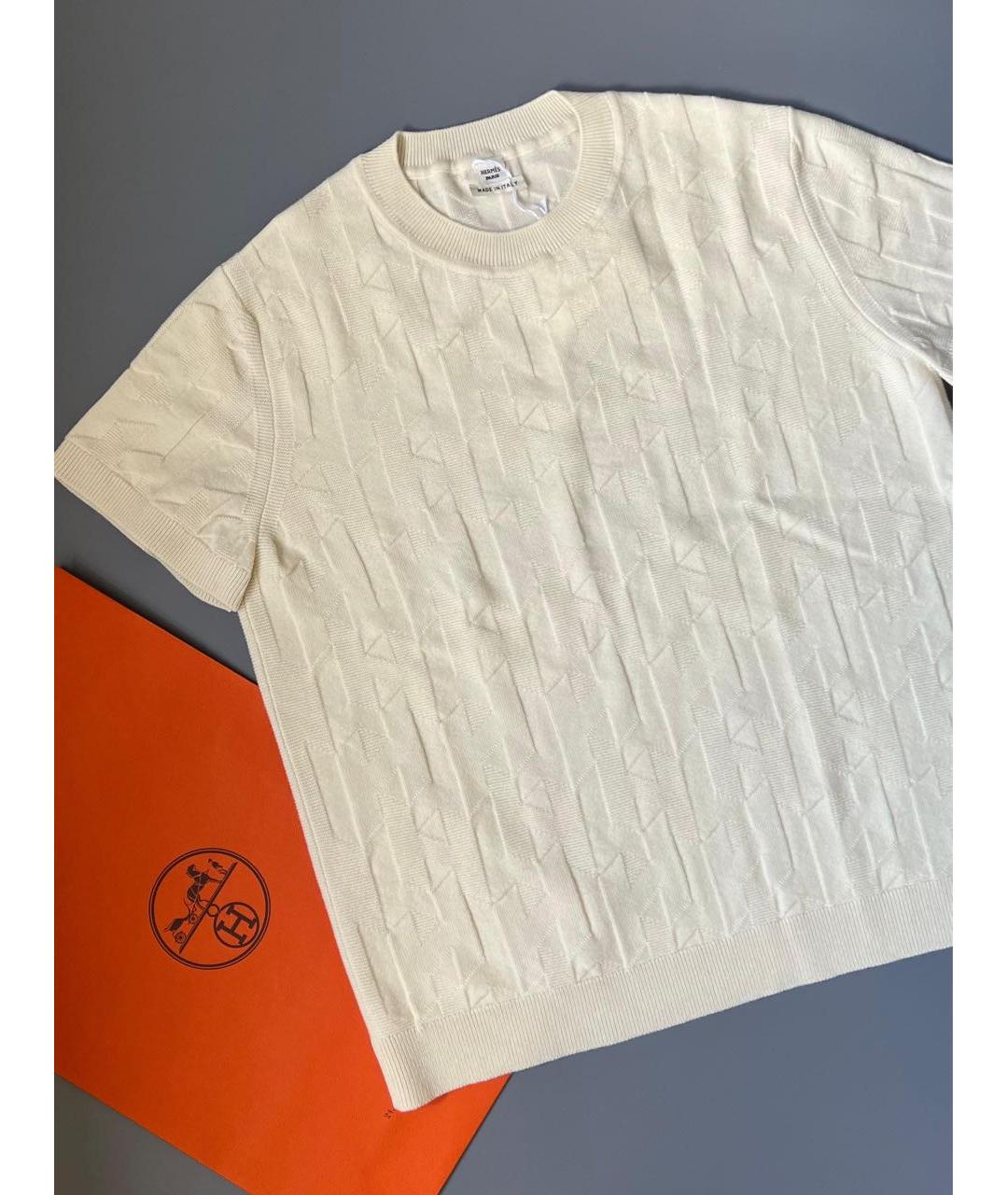 HERMES Бежевый шерстяной джемпер / свитер, фото 2