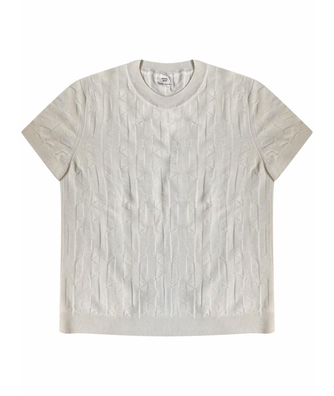 HERMES Бежевый шерстяной джемпер / свитер, фото 1