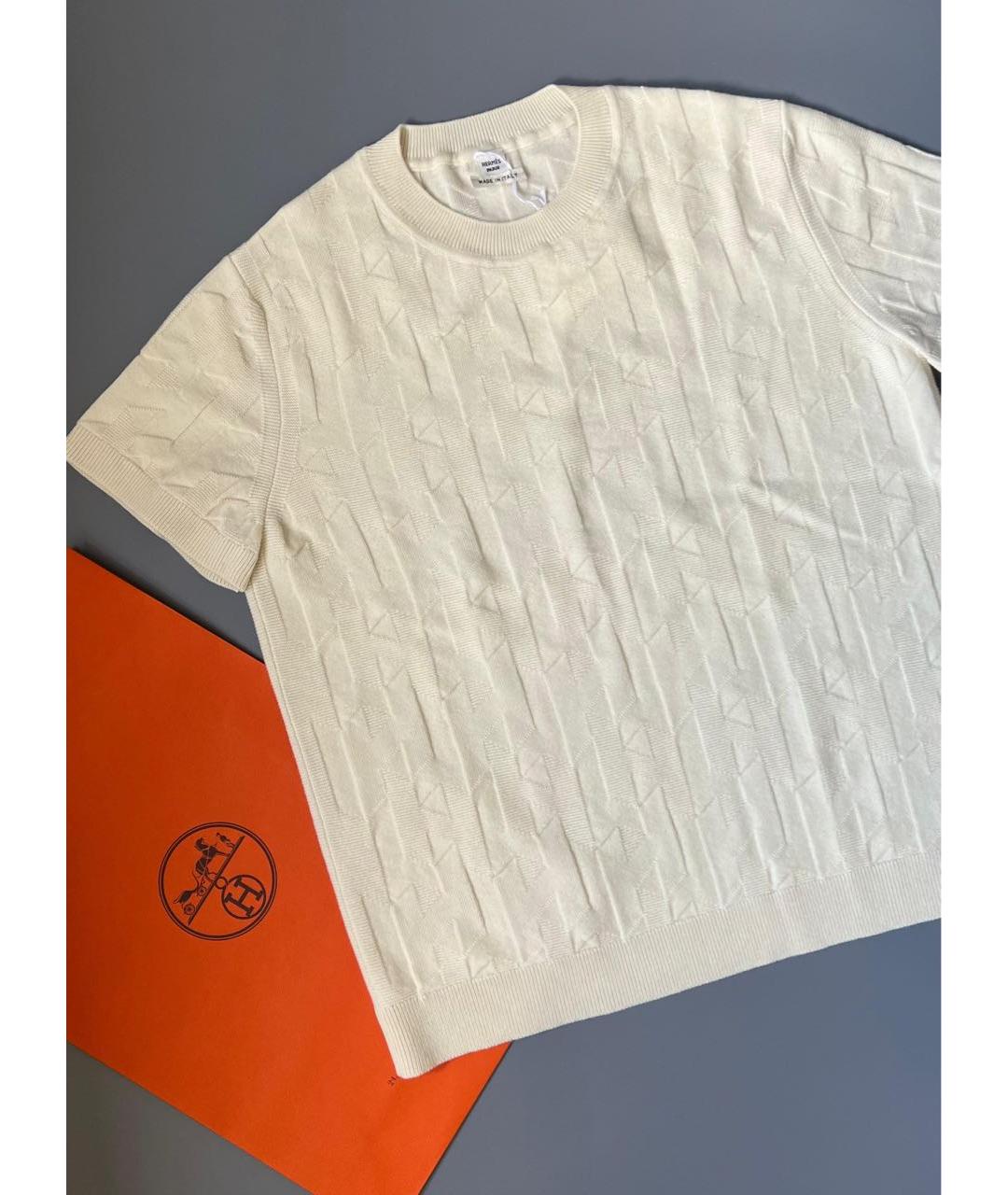 HERMES Бежевый шерстяной джемпер / свитер, фото 3