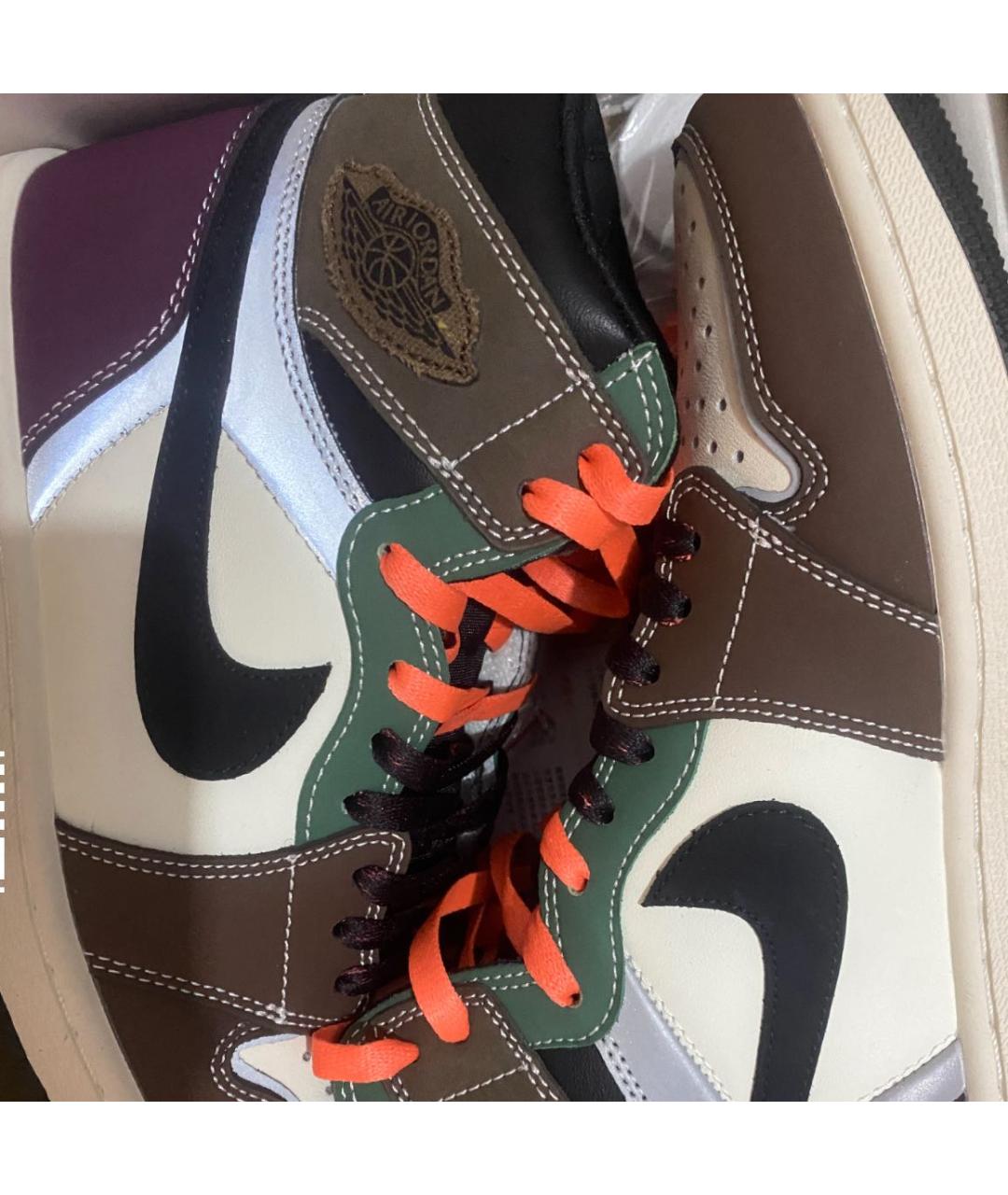 JORDAN Мульти кожаные высокие кроссовки / кеды, фото 2