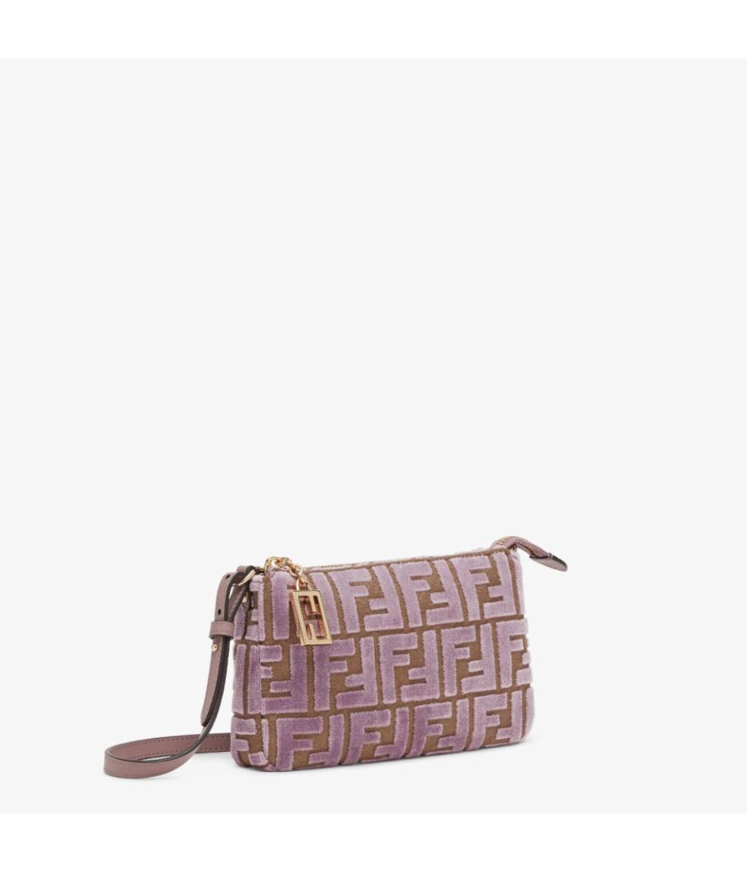 FENDI Розовая тканевая сумка с короткими ручками, фото 2