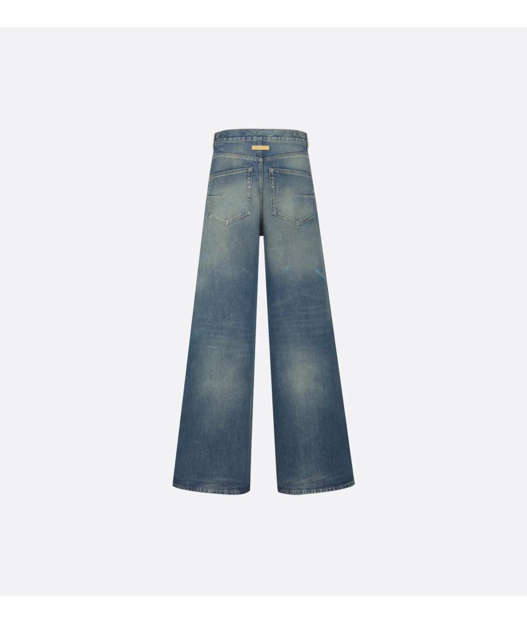 CHRISTIAN DIOR Синие хлопковые джинсы клеш, фото 3