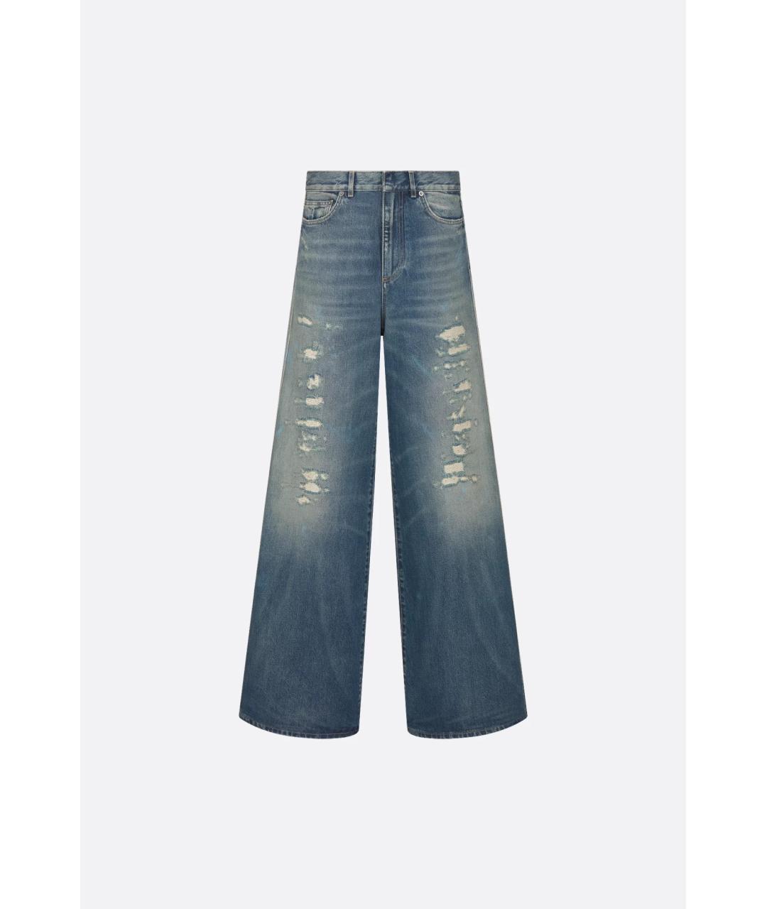 CHRISTIAN DIOR Синие хлопковые джинсы клеш, фото 5