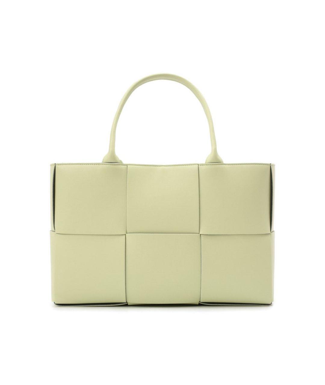 BOTTEGA VENETA Салатовая кожаная сумка тоут, фото 1