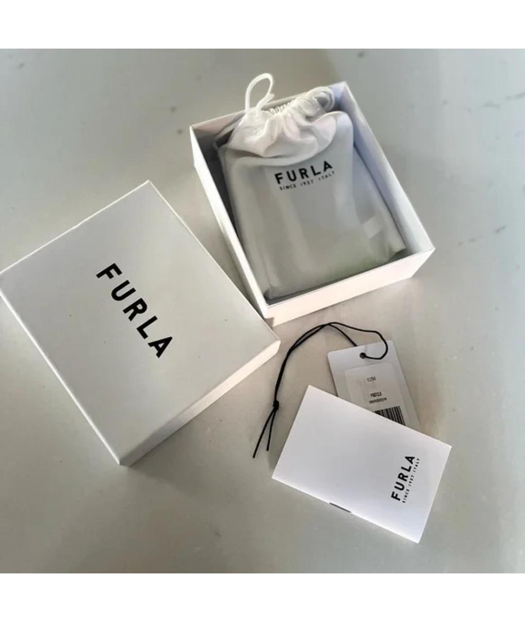 FURLA Черный кожаный кардхолдер, фото 2