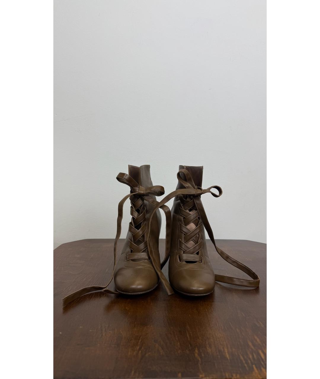 GIANVITO ROSSI Коричневые кожаные ботинки, фото 2