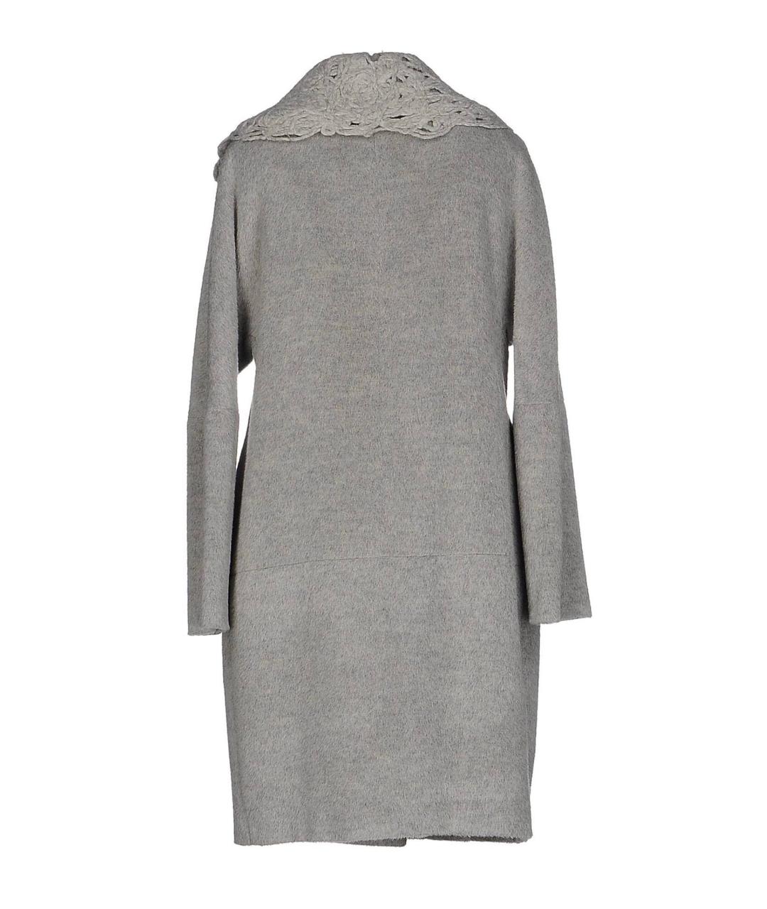 ERMANNO SCERVINO Серое шерстяное пальто, фото 2