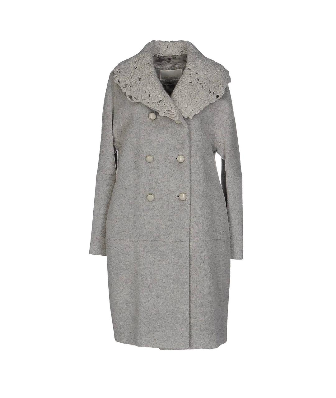 ERMANNO SCERVINO Серое шерстяное пальто, фото 1
