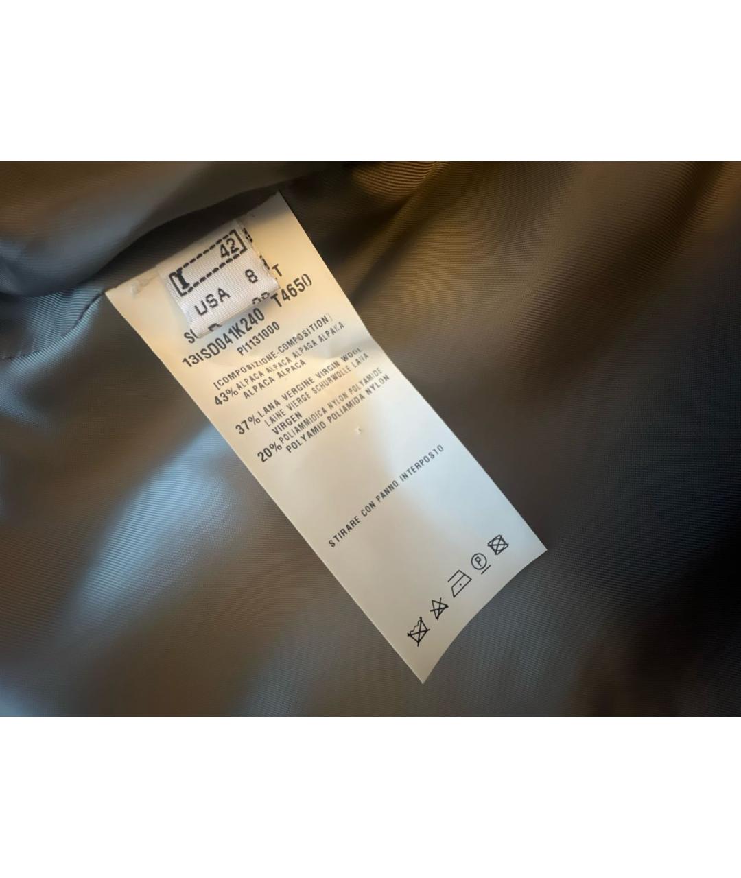 ERMANNO SCERVINO Серое шерстяное пальто, фото 3