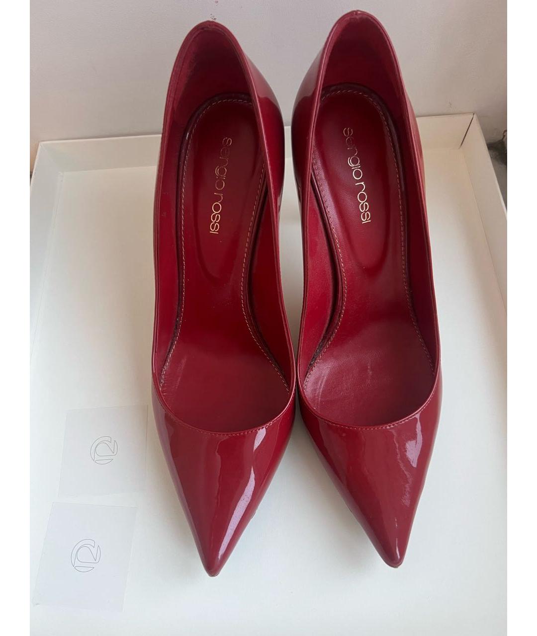 SERGIO ROSSI Красные туфли из лакированной кожи, фото 2