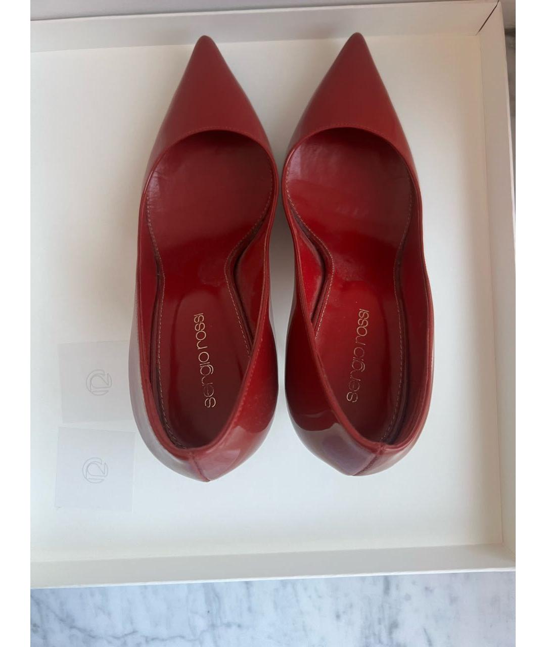 SERGIO ROSSI Красные туфли из лакированной кожи, фото 3