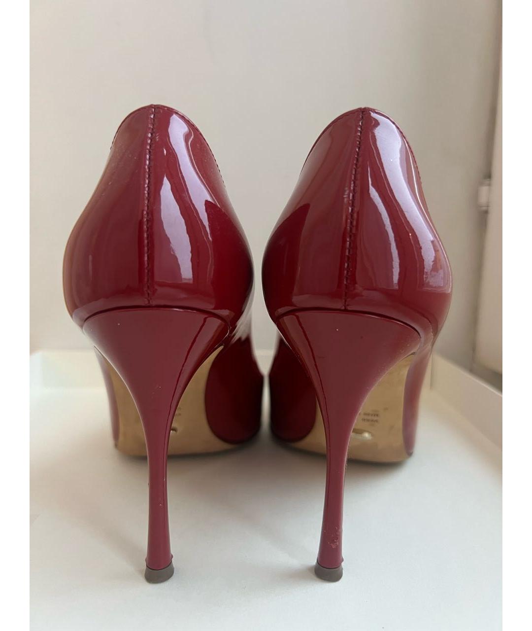 SERGIO ROSSI Красные туфли из лакированной кожи, фото 4