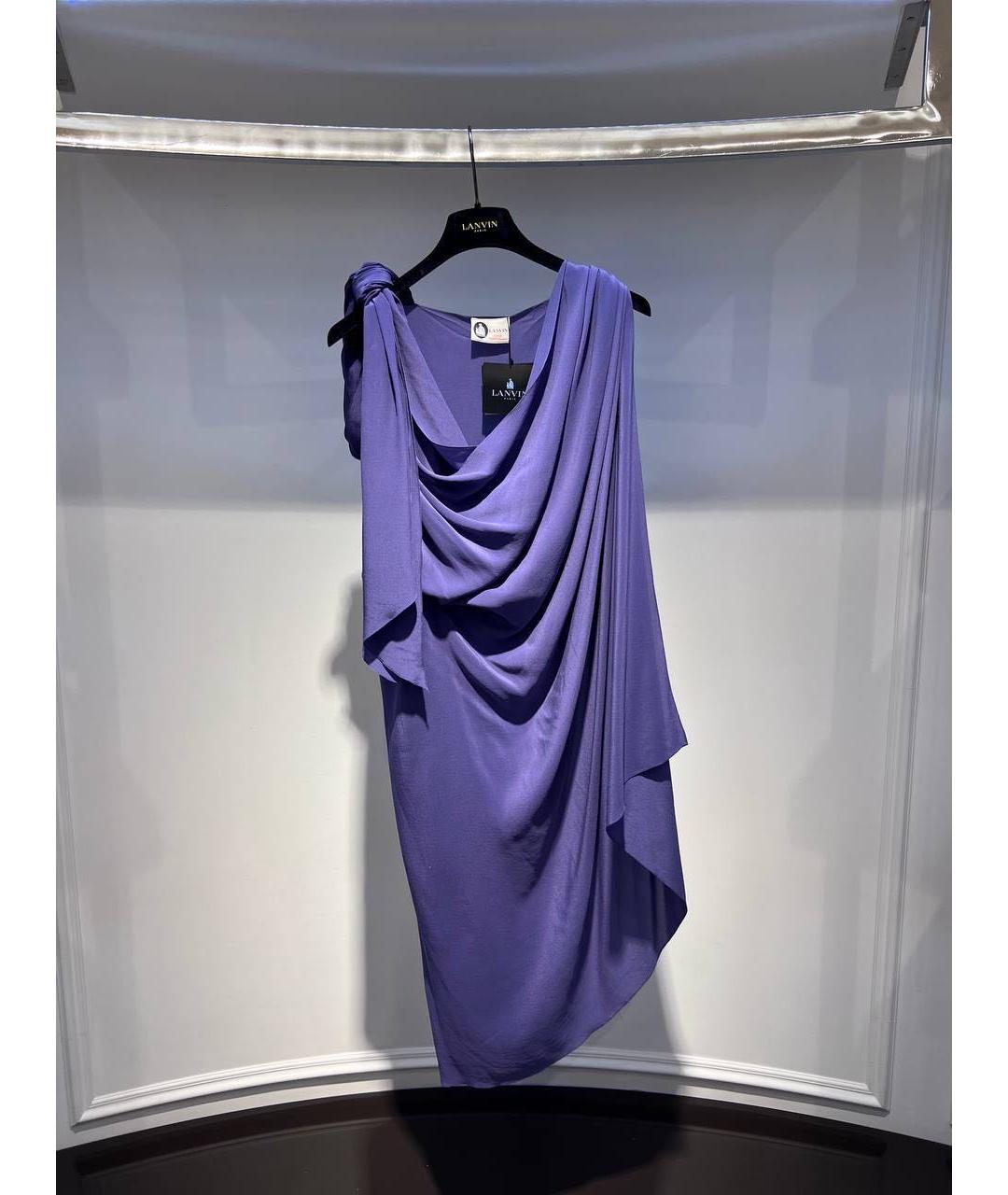 LANVIN Фиолетовое повседневное платье, фото 3