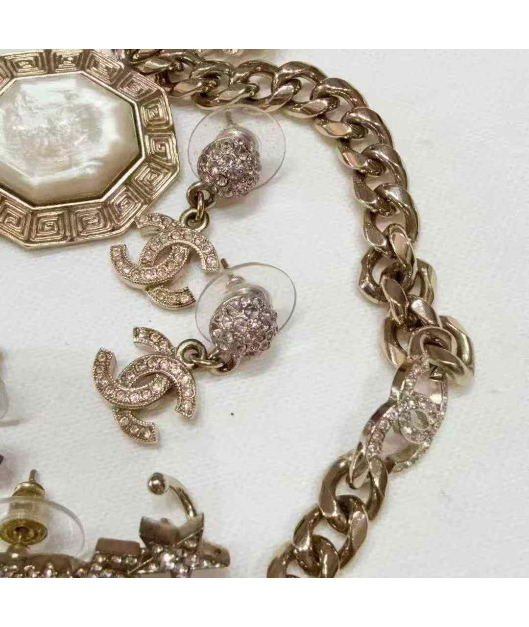 CHANEL Золотые металлические серьги, фото 4