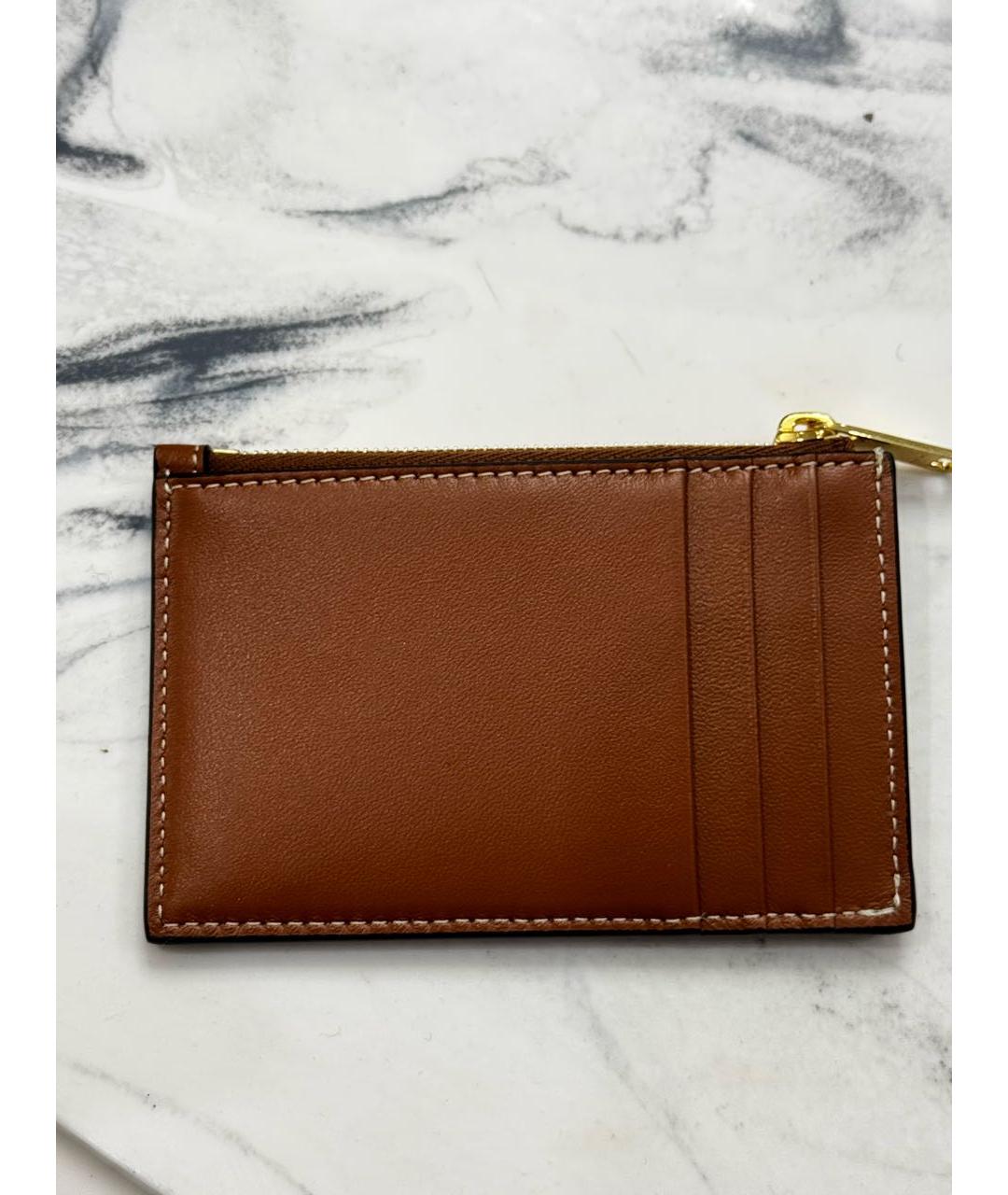 CELINE Коричневый кожаный кардхолдер, фото 3