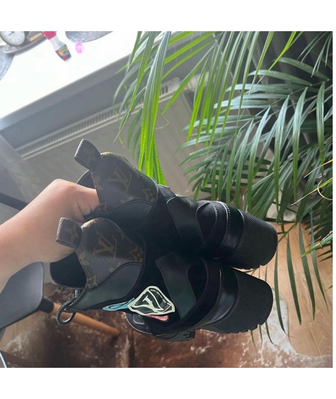 LOUIS VUITTON Черные кожаные ботинки, фото 4