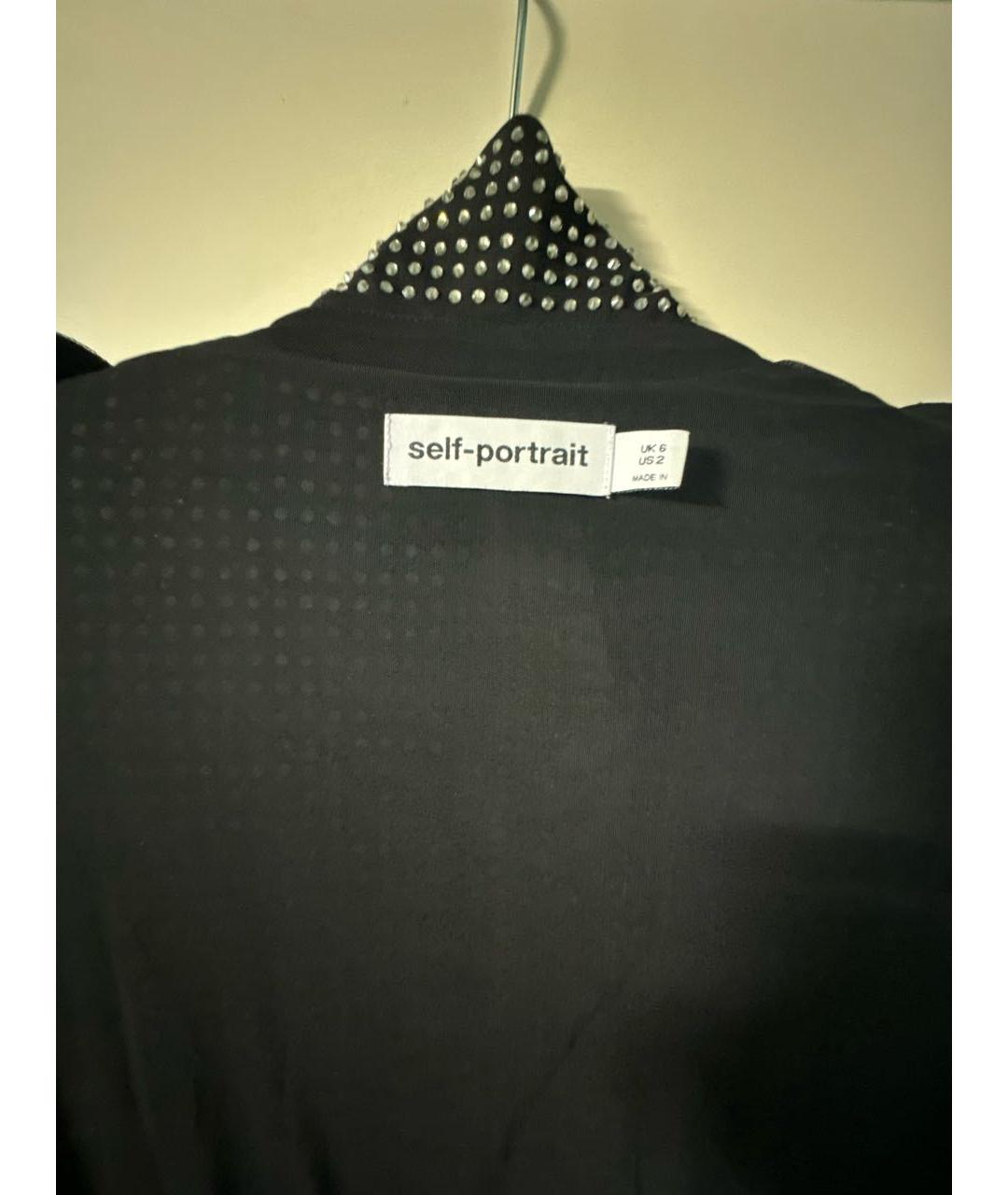 SELF-PORTRAIT Черное коктейльное платье, фото 3