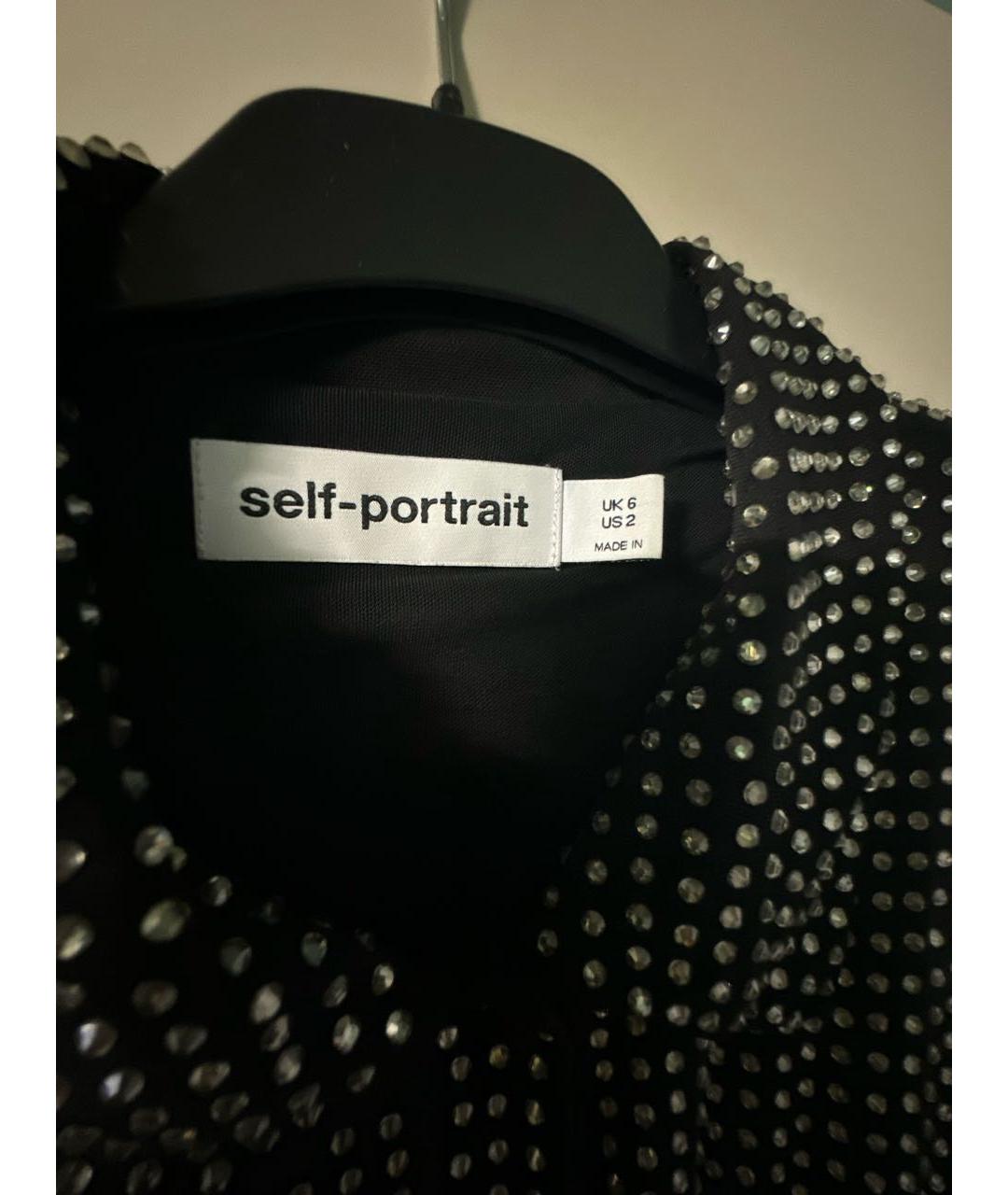 SELF-PORTRAIT Черное коктейльное платье, фото 5