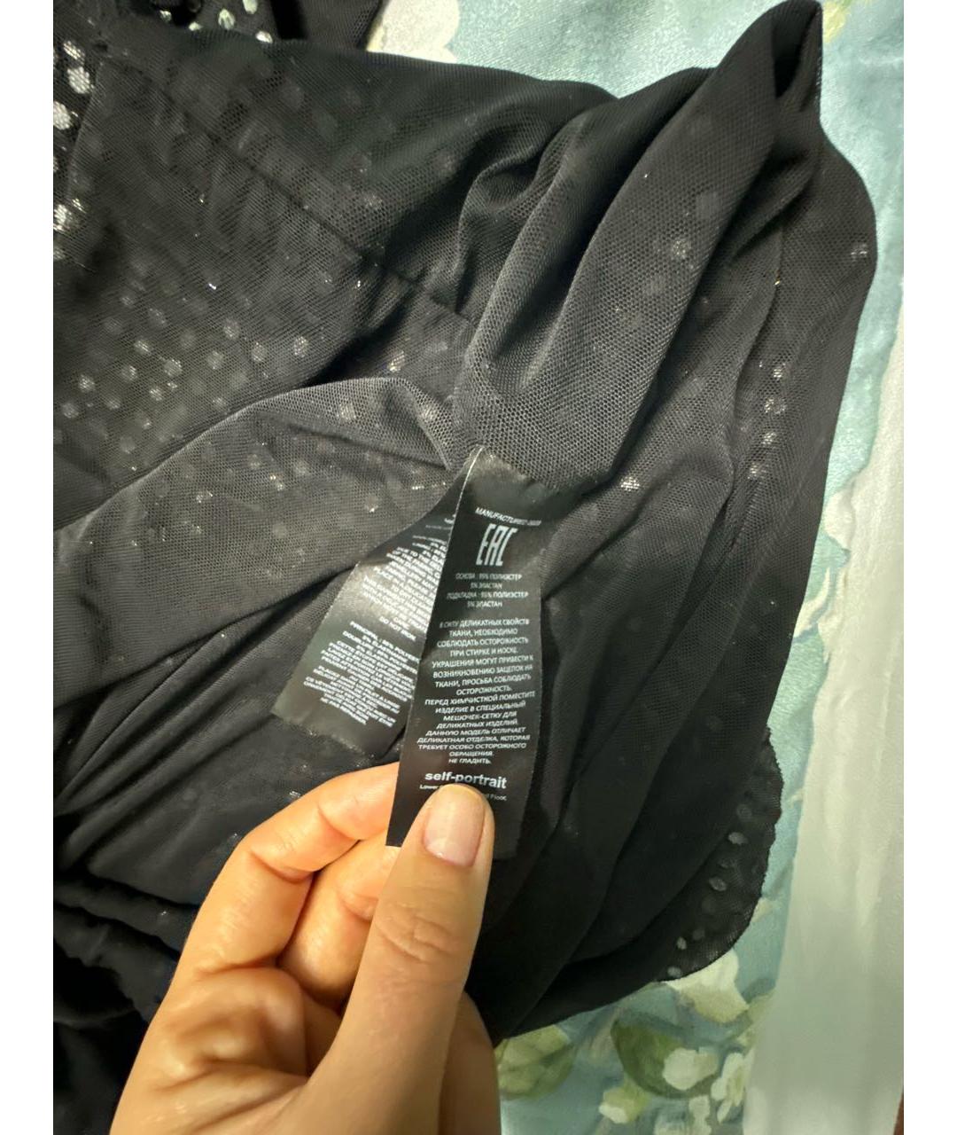SELF-PORTRAIT Черное коктейльное платье, фото 6