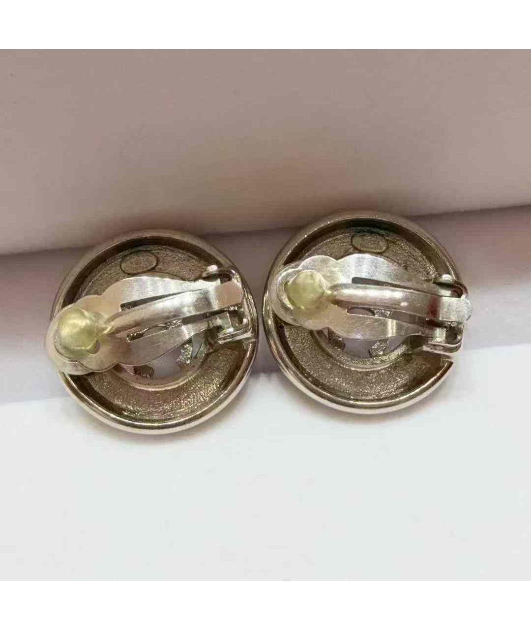 CHANEL Золотые металлические серьги, фото 3