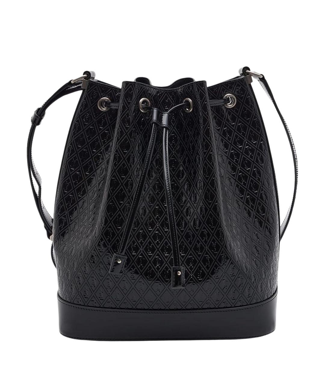 SAINT LAURENT Черная сумка тоут из лакированной кожи, фото 1