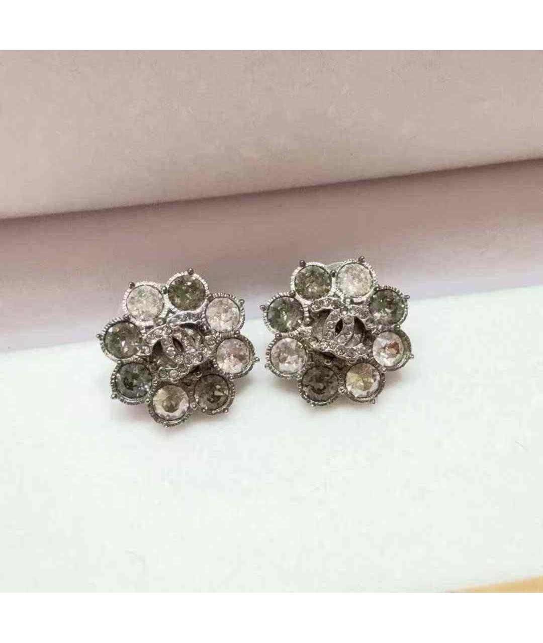 CHANEL Серебряные металлические серьги, фото 4