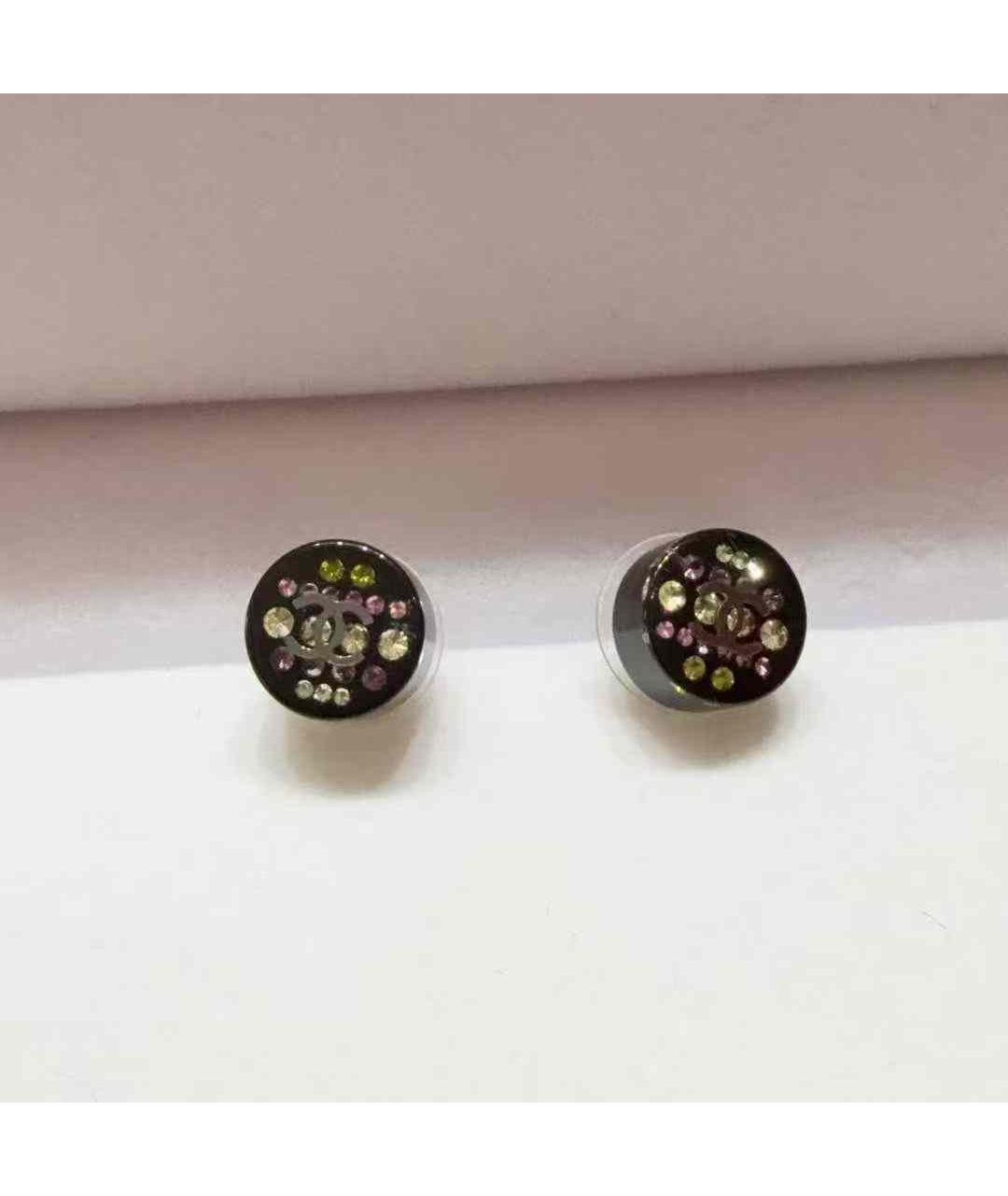 CHANEL Черные серьги, фото 4