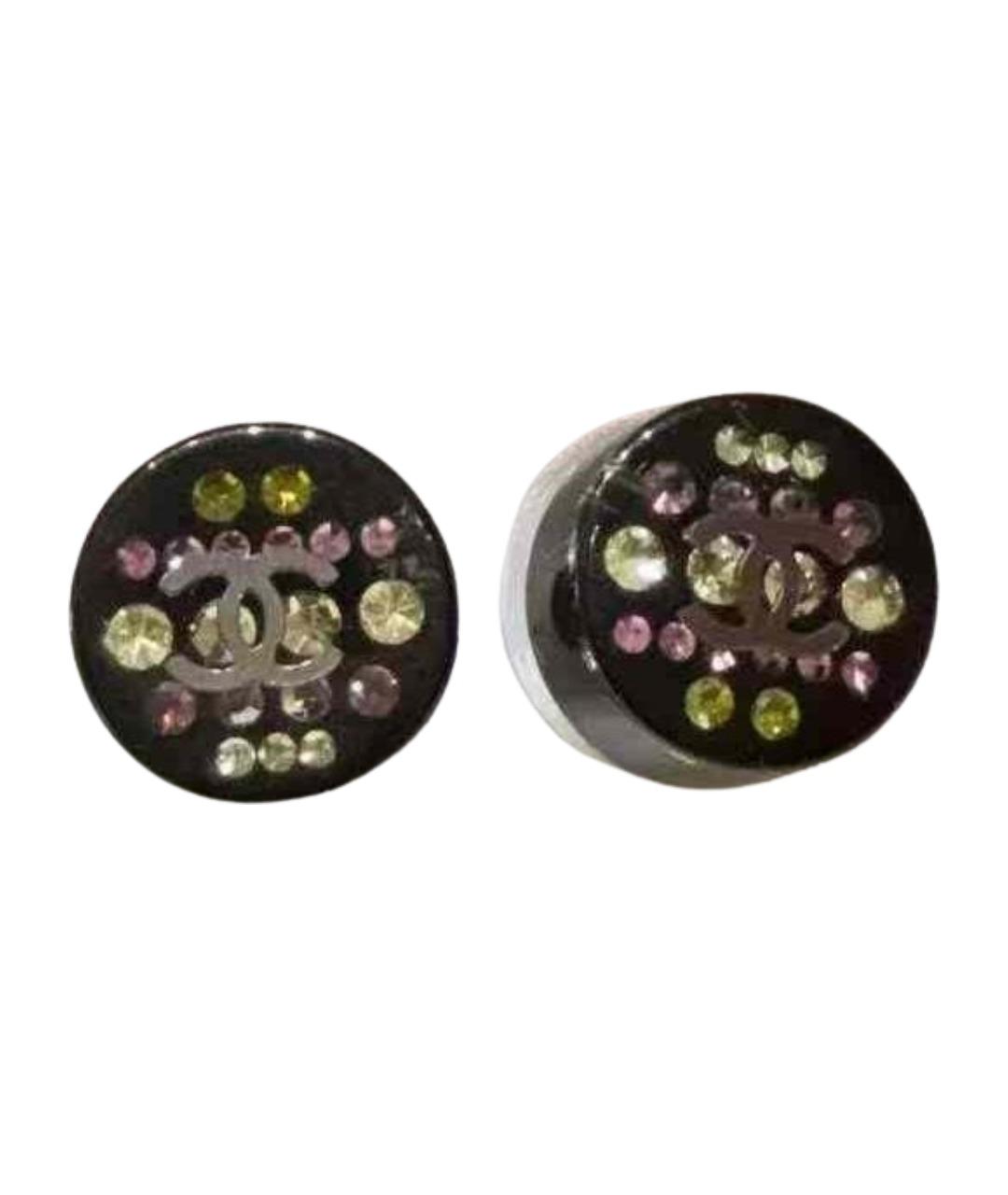 CHANEL Черные серьги, фото 1